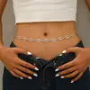 Moda Retro de Venta Caliente Transfronteriza Accesorios para la Cintura en Forma de Concha Espiral Textura Creativa Tallada Cadena Corporal de Turquesa Antigua