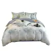 Conjunto de cama de quatro peças 100% algodão, algodão de fibra longa de Xinjiang, estampado digitalmente, capa de edredom estampada 100% algodão, lençol de cama e conjunto de cama