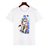 Camiseta de Manga Curta Aniversário LESLIE Estilo Igual ao de LESLIE Cheung Manga Curta Solta Roupas Casuais para Homens e Mulheres Casal Meia-manga