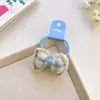Elástico de cabelo infantil presilha de cabelo laço xadrez de tecido doce não machuca o cabelo elástico de cabelo presilha lateral doce adorno de cabeça estilo coreano