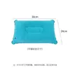 Almohada inflable rectangular, portátil para uso al aire libre, plegable para viajes y camping, adecuada para siestas, almohada inflable flocada, personalizable con logo