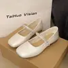 Zapatos de Verano 2026 para Mujer Estilo Francés con Punta Cuadrada, Nuevos Mocasines Mary Jane Bajos con Suela Suave