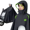 Capa de chuva elétrica para veículo de 180 graus recém-atualizada, capa de chuva panorâmica de PVC para adultos, resistente a chuvas fortes, adequada para ciclismo