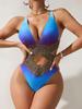 2025 Europa y Estados Unidos comercio exterior transfronterizo Amazon tendencia estampado cuello halter sexy bikini unido encaje aguas termales