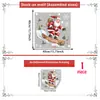 Adesivos de Natal transfronteiriços com o Papai Noel distribuindo presentes, adequados para vitrines de lojas, portas de vidro e decoração de casa.; adesivos de vidro eletrostáticos