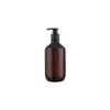 Garrafa Plástica Marrom Personalizada de 500ml para Embalagens de Sabonete Líquido, Sabonete para as Mãos e Shampoo com Logotipo Personalizado