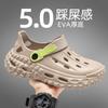 Sandálias Tamancos de Verão Transfronteiriças 2025 Masculinas de Verão de Sola Grossa Antiderrapante Resistente ao Desgaste Sapatos Preguiçosos Sapatos de Jardim