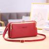 Lonny 2022 nuevo bolso para teléfono móvil para mujer estilo coreano patrón de lichi gran capacidad bolso cruzado moda cremallera cartera horizontal
