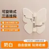 Colgador Giratorio de Mariposa con Tres Ganchos Adhesivo Fuerte sin Taladro Colgador Creativo para Esquina Colgador de Pared