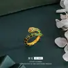 Anel de Escama de Dragão Esmaltado Jindian Anel de Cobra para Menina Versátil Moda Nacional Novo Anel de Cobra do Zodíaco Chinês