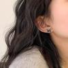 Pendientes de Mariposa con Cristales de Zircón Negro 2024 Nuevo Verano Lujo Ligero Pendientes Largos Pendientes de Tuerca de Plata de Ley