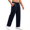 2025 Europeo y Americano Amazon Nuevo Pantalones Deportivos Casuales Cómodos Gruesos para Hombre con Bolsillos Pantalones Rectos de Pierna Ancha para Hombre en Stock