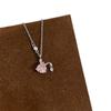 Collar de circonitas rosadas frescas y dulces para mujer, de verano, ligero, lujoso, de alta calidad, con cadena de clavícula, elegantes accesorios.