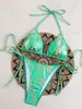 Bolsa Triangular de Color Sólido Traje de Baño Bikini con Cordones Sexy Alta Elasticidad Traje de Baño para Mujer Almohadilla Extraíble en el Pecho Secado Rápido Transpirable