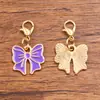 Accesorios de joyería de aleación multicolor y multiestilo, dijes colgantes de esmalte dorado KC, colgantes de flor, corazón, pentagrama y chile