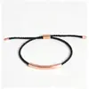 Pulseras de Pareja de Tubo Curvado de Venta Caliente Transfronteriza para Nicho, Acero de Titanio, Personalizables con Grabado, Ajustables, Pulseras Tejidas Simples Hechas a Mano al por Mayor