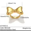 Anillo de Luz de Acero Inoxidable con Forma de Lazo de Moda Nuevo Lujo de Gama Alta Personalidad Europea y Americana Anillo para el Dedo Joyería Impermeable de Acero de Titanio para Mujeres