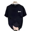 Camiseta Masculina Casual Popular de Manga Curta com Caimento Solto 2026 Verão Nova Camiseta Casual com Gola Redonda Top Esportivo Camiseta