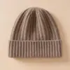 Chapéu de Inverno Feminino para Cabeça Grande Quente e Espesso 100% Caxemira Pura Chapéu com Proteção para Orelhas Chapéu de Lã Chapéu de Tricô Chapéu para Frio