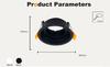 Gu10 Altavoz Redondo Ajustable Sin Desmontaje Marco Frontal Estrecho Mr16 Portalámparas Carcasa Pantalla Módulo Portalámparas Anillo Frontal
