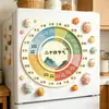 Veinticuatro Términos Solares Conocimiento Mini-Ciencia Redondo con Buena Fortuna Disco Bendición Acrílico Plano Exquisito Imán para Refrigerador Pegatina