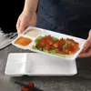 Louça de Melamina Travessa Pequena para Carnes Loja de Churrasco Prato para Molho de Mergulho Prato para Condimentos Prato com Múltiplos Compartimentos para Espetinhos