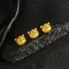 Accesorios de Cuentas Hucha Chapadas en Plata S925 con Oro de 24K con Agujeros Rectos para Joyería Artesanal DIY Versátiles Cuentas Espaciadoras para Pulseras con Agujero Pasante