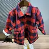 Preço especial não reembolsável inverno novo casual gola grossa xadrez manga longa vestido 58815