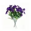 Atacado Transfronteiriço Amazon Artificial 7 Galhos Violeta Simulada Eucalipto Arranjo para Decoração Interna de Casa e Jardim Externo