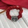 Elástico de Veludo Vermelho Diamante Brilhante de Ano Novo Elástico de Cabelo Feminino Não Machuca o Cabelo Elástico de Cabelo Novo 2023 Elástico de Cabelo de Alta Qualidade Elástico de Cabelo Durável
