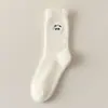 Meias Peludas Outono e Inverno Meia-Calça Feminina Quente Lã Grossa Fofas Macias Meias de Chão Slouch