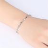 Pulsera creativa de diamante de colores en forma de corazón asimétrico Regalo del Día de San Valentín Pulsera simple de diamante en forma de corazón estilo Mori para mujer
