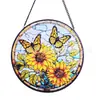 Adornos de vidrio pintado, 20 cm, nuevo, retro, transfronterizo, popular, colgante de vidrio, relieve, decoración de arte lineal vertical