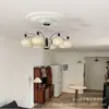 Lustre de tenda de circo designer, lustre de arte com listras e bolinhas em tecido vintage desgastado para quarto e sala de jantar, ferro