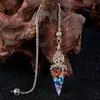 Pendente de Metal Liga Árvore da Vida Resina Cristal Meditação Retro Corrente Fita Gotejante Pêndulo Atacado