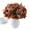 Flores Artificiales Ramo de 7 Púas Rosa de Otoño Ramo de Mesa para Boda Decoración de Sala de Estar Flores de Exhibición