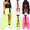 Estilo Fiesta Vacaciones Falda Larga Malla Sexy Empalmada Falda Transparente Falda Abullonada Falda de Paraguas Falda 1834 Dobladillo Grande
