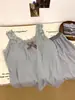 [En Stock] Camisola de Encaje 'Pure Desire Hot Girl' Pijama de Verano para Mujer con Copas Integradas Conjunto de Top sin Mangas y Shorts Ropa de Casa