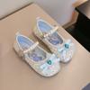 Zapatos de Princesa para Niña Elsa Zapatos de Cuero Cristalino Estilo Nuevo Primavera y Otoño Zapatos para Niños Pequeños y Medianos con Lazo de Pedrería para Bebés Niñas