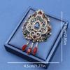 Creativo Nuevo Broche de Accesorios de Ropa Versátil Vintage Barroco Ramillete Hebilla para Bufanda Atmosférica para Mujer Joyería Transfronteriza