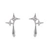 Brincos requintados pequenos s925 Mang Star Brincos femininos de design de alta qualidade com diamante flash Estilo frio simples e versátil Novos brincos