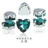 Pedrería de Cristal en Forma de Corazón con Engastes de Cuatro Garras para Vestidos de Boda, Sombreros, Accesorios para el Cabello, Pulseras, Accesorios de Joyería, Forma de Corazón con Agujeros para Pedrería Cosida a Mano, Estilo Moderno y Personalizado