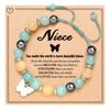 Pulsera de Amor Mariposa Amazon Rosa Cebra Piedra Natural Tejida a Mano Pulsera Regalo de Cumpleaños para Niños