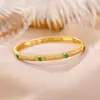 Yilu Plata Verde Jade Plata de Ley S925 Cepillado Redondo Girasol Grabado Elegante Estilo Europeo Exquisito Pulsera de Plata Pulsera