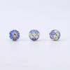 Bola Hueca Cloisonné DIY Hecha a Mano Cadena de Cuentas Huecas Azul Quemado Accesorios Separadores Materiales para Ensartar Pulseras con Aceite para Conservar el Color