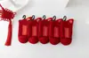 Calcetines Rojos para Hombres y Mujeres Otoño e Invierno Año Nuevo Calcetines Rojos Grandes de Media Caña Algodón de Doble Aguja Repelentes al Olor Calcetines para Amantes de Bodas