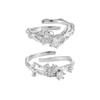 Anillo de plata de ley S925 con incrustaciones de circonita, nuevo diseño de nicho personalizado, ligero, de lujo, de alta sensación, para mujer.