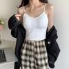 Íntimos Deportivos Sexy Blancos de Tirantes Pequeños, Chaleco Envolvente para el Pecho para Mujer, Ropa Interior de Verano con Espalda Hermosa con Almohadilla para el Pecho y Tirantes Exteriores