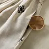 Foto Real de Vestido Elegante de Algodón y Lino para Commuter, sin Mangas, Cuello Redondo, Corte Holgado, Color Lino Natural, Nuevo para Primavera-Verano 2026 para Mujer