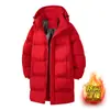 Chaqueta de plumón de longitud media para hombre transfronteriza, abrigo de algodón con grafeno y capucha, chaqueta acolchada para exteriores, prenda exterior engrosada de talla grande